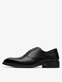 Chaussures habillées pour hommes fantastiques à bout rond avec sangle réglable en cuir PU