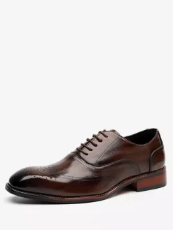 Chaussures habillées pour hommes fantastiques à bout rond avec sangle réglable en cuir PU
