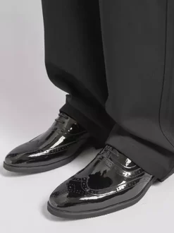 Chaussures habillées pour hommes bout rond doré lacets style Oxford