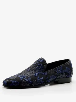 Chaussures mocassins en polyester à bout rond pour hommes chaussures de bal de mariage
