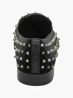 Chaussures Mocassins Pour Hommes Rivets Slip-on Bout Carré Tige En Micro Suède