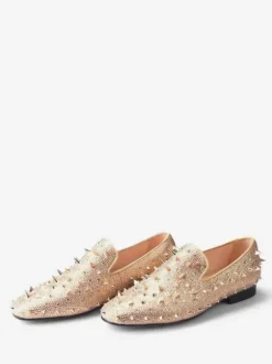 Chaussures Mocassins Rivets Pour Hommes Slip-on Bout Rond Tige En Micro Suède