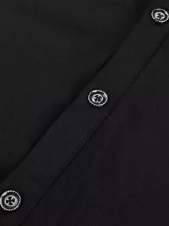 Chemise blanche rétro steampunk pour homme manches longues col montant style victorien/renaissance poète poux