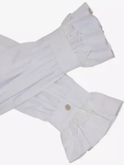 Chemise blanche rétro steampunk pour homme manches longues col montant style victorien/renaissance poète poux
