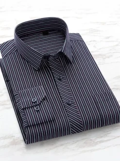 Chemises Habillées Chemises Homme Chemise Habillée Pour Homme Classique Manches Longues Mariage Blanc Violet