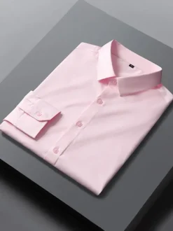 Chemises Habillées Chemises Homme Chemise Habillée Homme Classique Manches Longues Mariage Blanc Blanc
