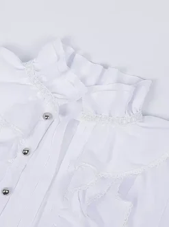 Chemises à volants pour hommes style Renaissance style steampunk gothique décontractées boutonnées manches longues