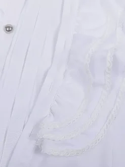 Chemises à volants pour hommes style Renaissance style steampunk gothique décontractées boutonnées manches longues