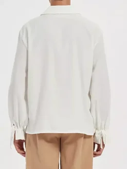 Chemise Vintage Blanc à Lacet Aristocrate Style rétro Coton Rétro Costumes Hommes Déguisements Halloween