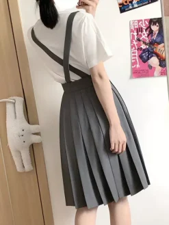 Chemisier Lolita blanc JK chemise Lolita blanche à manches courtes