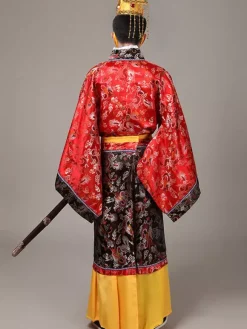 Chinois Costume Or En Rayonne De Toussaint En Brocart Robe Ensemble Déguisements Halloween