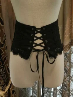 Classic Lolita Corset Bustier Lolita Jacquard en dentelle Déguisements Halloween