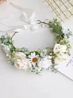 Coiffe de mariage en velours côtelé Accessoires pour cheveux de mariée