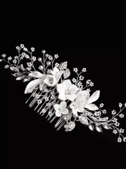 Coiffe de mariage peigne fleur métal accessoires de cheveux de mariée