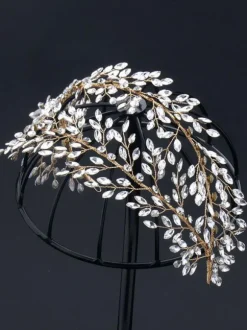 Coiffes Coiffures De Mariage Strass Accessoires De Cheveux En Métal Pour La Mariée