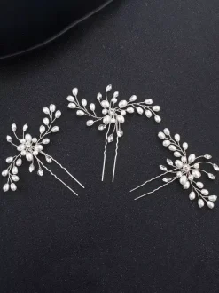 Coiffes Mariage Épingle À Cheveux Perle Strass Accessoires De Cheveux De Mariée