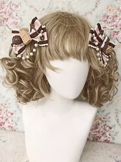 Coiffe Sweet Bows accessoires Lolita coiffe deux pièces vert menthe