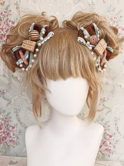 Coiffe Sweet Bows accessoires Lolita coiffe deux pièces vert menthe
