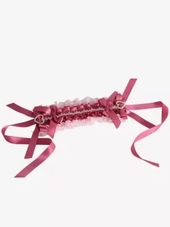 Coiffe Sweet Lolita Accessoires N艙uds roses Volants N艙ud en dentelle Bandeau