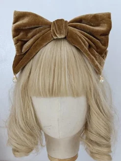 Coiffure Accessoires Mignonne Lolita avec n艙ud en perles noires Divers