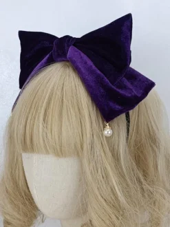 Coiffure Accessoires Mignonne Lolita avec n艙ud en perles noires Divers