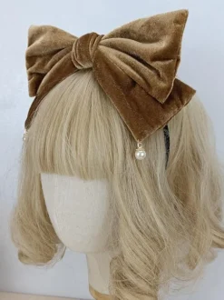Coiffure Accessoires Mignonne Lolita avec n艙ud en perles noires Divers