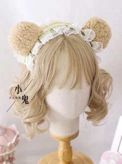 Coiffure Lolita douce dentelle rose fibre de polyester chapeaux dentelle accessoires de cheveux Lolita