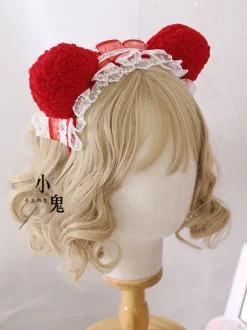 Coiffure Lolita douce dentelle rose fibre de polyester chapeaux dentelle accessoires de cheveux Lolita