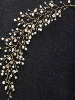 coiffure mariage or accessoire de cheveux soirée