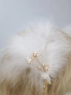 Coiffure Accessoires Lolita Style ROCOCO perles blanches plumes couvre-chef divers