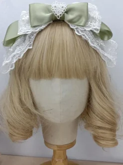 Coiffure Accessoires Lolita Style Rococo n艙uds en dentelle rose camée