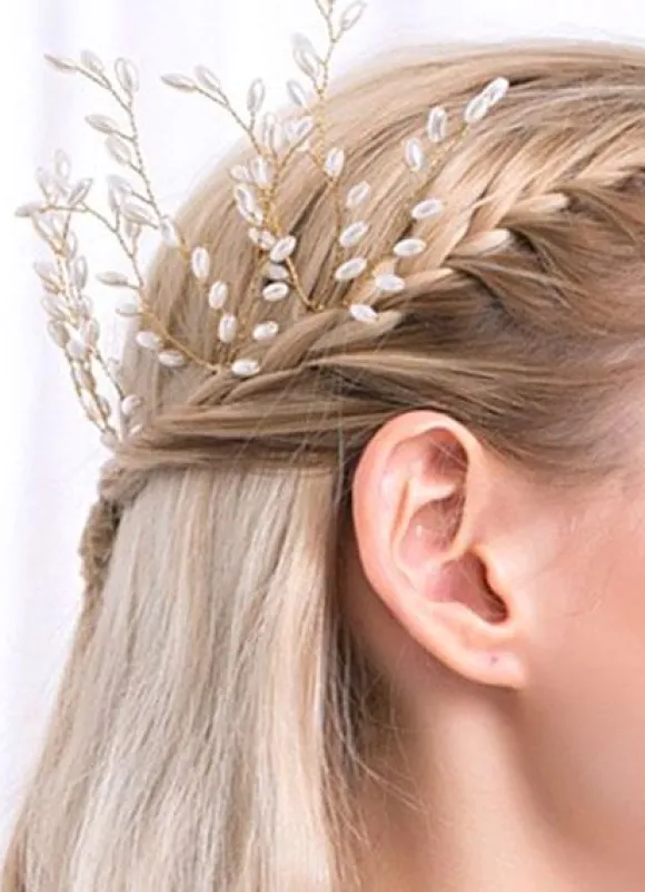 Coiffure de mariée accessoire de cheveux