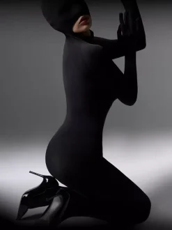 Collants zentai en velours de soie pour tout le corps Combinaison en velours sans coutures Collants couvrants Body