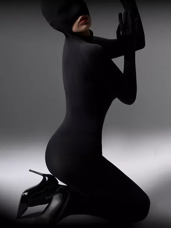 Collants zentai en velours de soie pour tout le corps Combinaison en velours sans coutures Collants couvrants Body