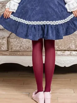 Collants Lolita noir Déguisements Halloween Demon Cross Gilding velours Lolita Jersey