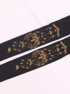 Collants Lolita noir Déguisements Halloween Demon Cross Gilding velours Lolita Jersey