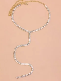 Collier Collier à base en métal et cristal scintillant