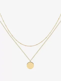 Collier en métal chaîne superposée accessoire bijoux pour femmes adultes