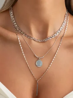 Collier en métal chic et décontracté pour femme et adulte