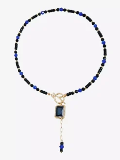 Collier carré en alliage de métal style européen