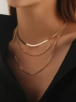 Collier multicouche Hip Hop chaîne brillante cadeau pour vêtements