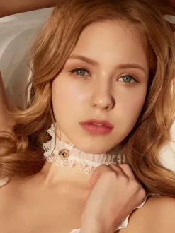 Collier ras du cou en dentelle noire pour femme style décontracté quotidien