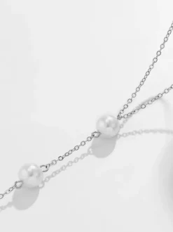 Colliers Or Métallisé Métal Perles Bijoux Femme