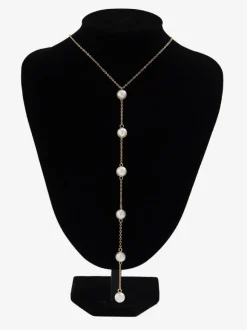 Colliers Or Métallisé Métal Perles Bijoux Femme