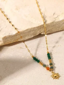 Collier tendance en perles colorées Sun Chic