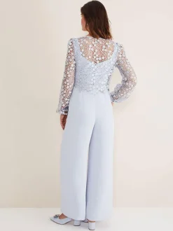 Combinaison de mariage tenue de mère de mariée 2 pièces combinaison en satin boléro en dentelle