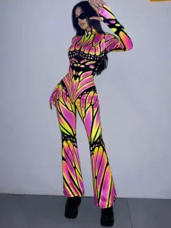 Combinaison intégrale imprimée colorée Zentai pour Halloween déguisement de cosplay combinaison moulante Zentai pour Mardi Gras