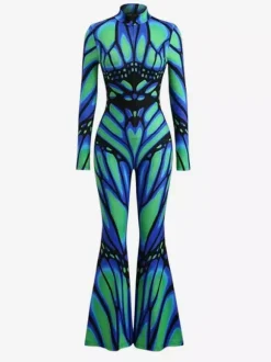 Combinaison intégrale imprimée colorée Zentai pour Halloween déguisement de cosplay combinaison moulante Zentai pour Mardi Gras
