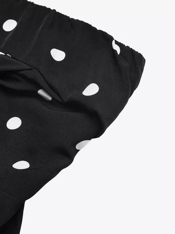 Combinaison noire sans manches et sans bretelles ample tenue d'été une pièce