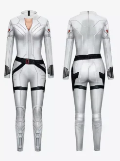 Combinaison Zentai Cyberpunk Adulte pour Adulte Imprimé Robot Illusion Métallique Combinaison de Cuir Métallisée Motif Carnaval de Venise